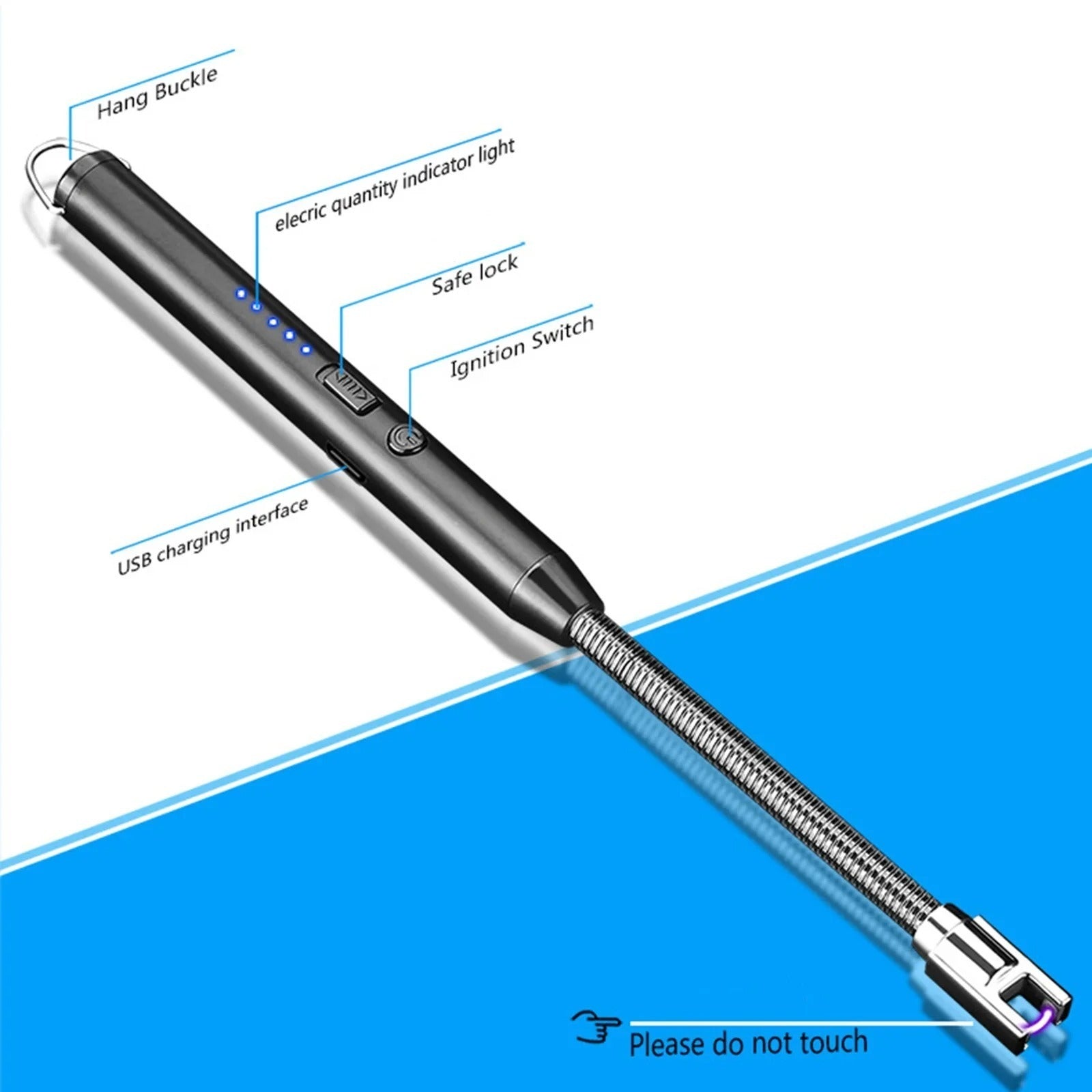 🔥 Rechargeable Electric Arc Lighter – Windproof & Flameless