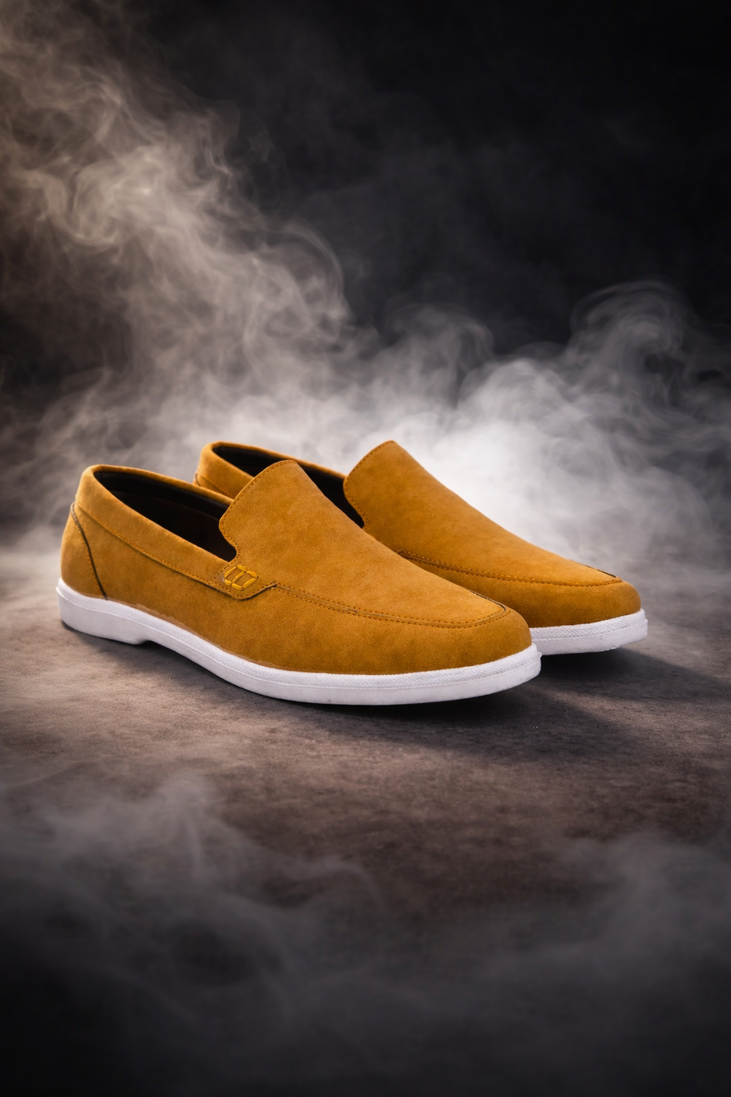 Mustard Leather Loafers Men Formal Casual Wear