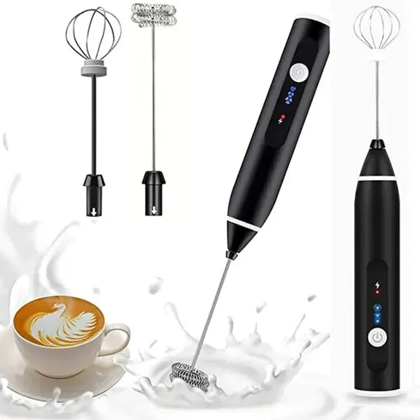 2-in-1 Rechargeable Coffee Beater & Electric Milk Frother – Smooth Mixer & Easy to Use