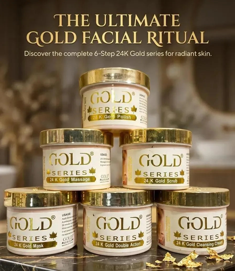 Golden Hour Glow: 24K Gold Series 6-in-1 Complete Facial Kit 🌅🤳