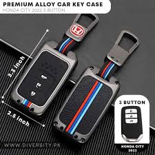 🔑 Zinc Alloy Metal Remote Cover for Honda City 2024 Aspire with Key Chain