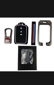 🔑 Zinc Alloy Metal Remote Cover for Honda City 2024 Aspire with Key Chain